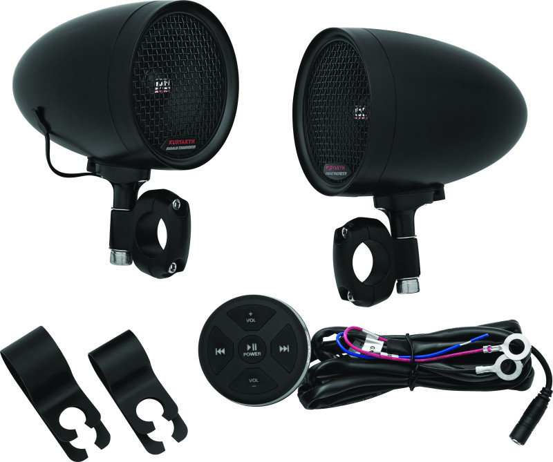 Kuryakyn Road For Thunder Speaker Pods Bluetooth Audio Controller Black