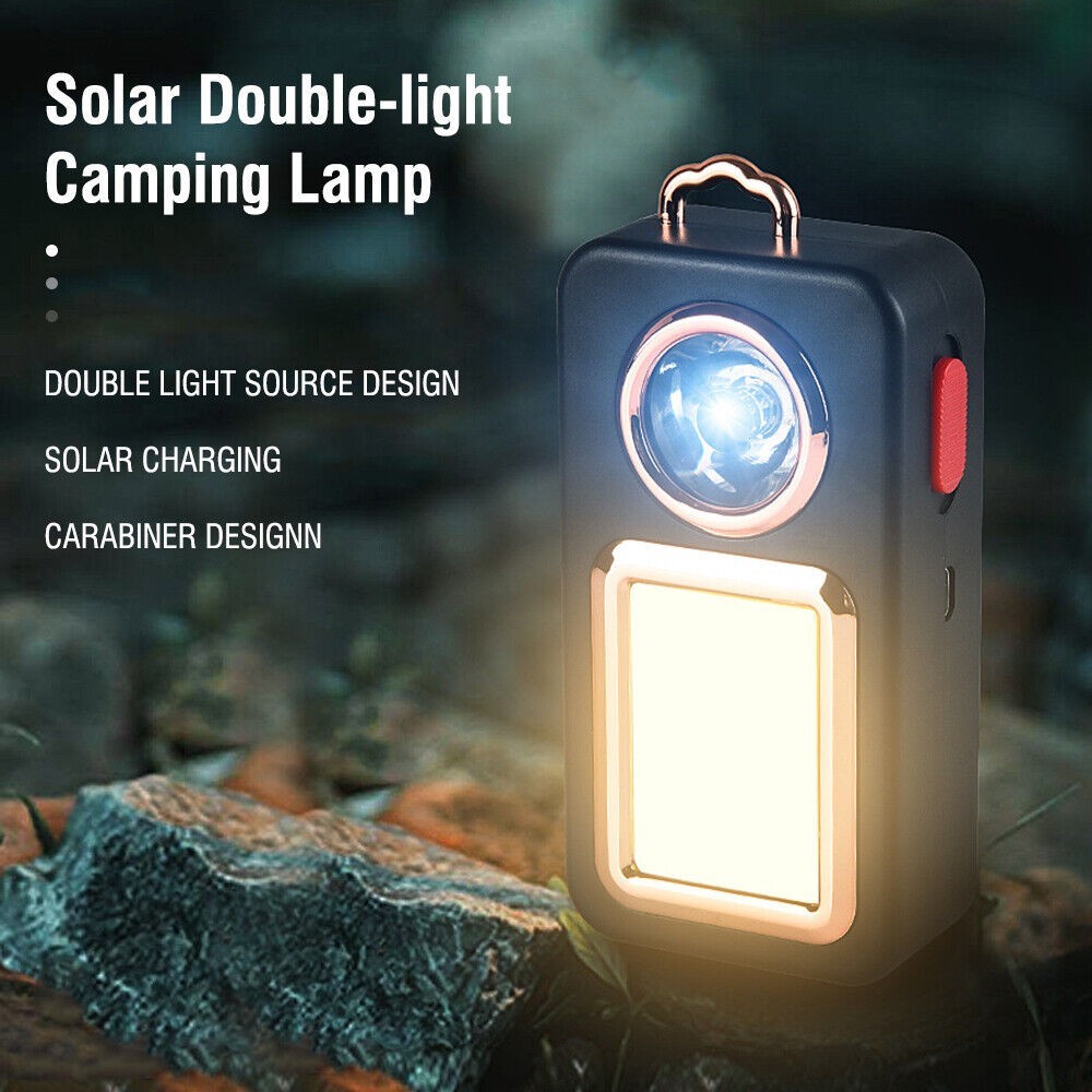 Plastic Portable Camping Lantern LED Rechargeable Flashlight with Sliding Switch