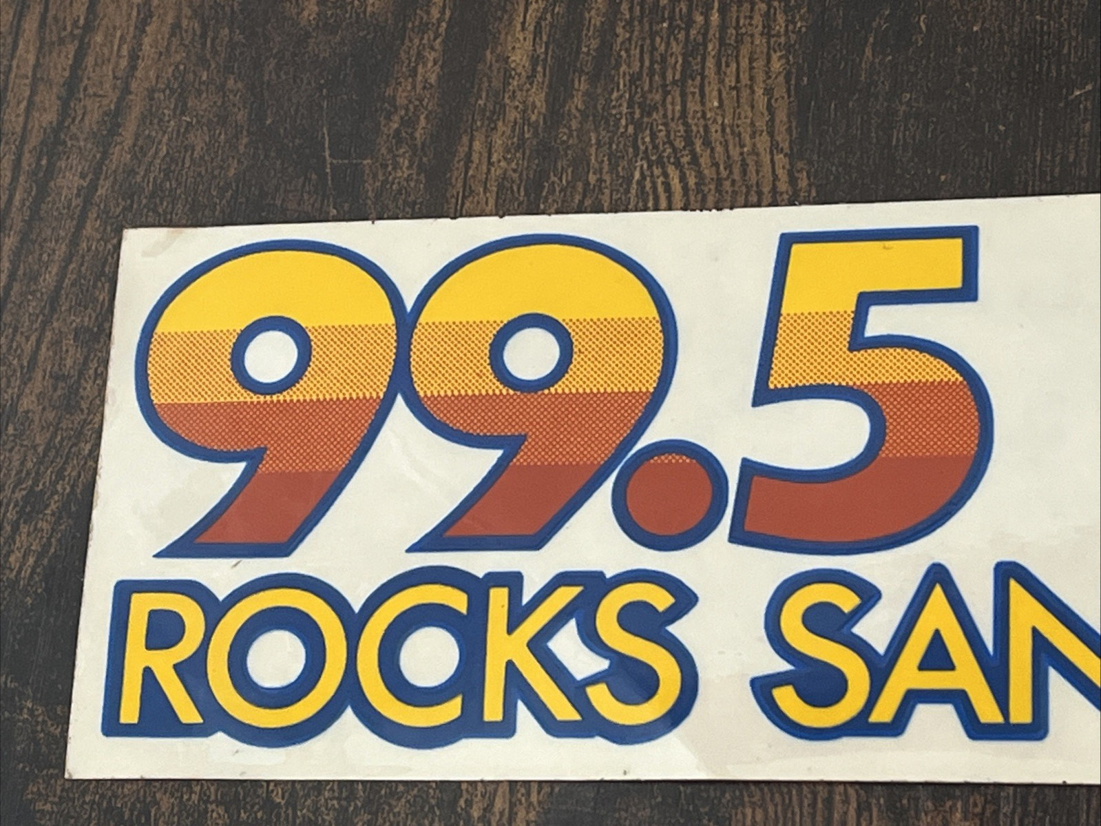 1980's Vintage 99.5 Kiss Rocks San Antonio Texas Logo Decal Sticker Bumper 11x3