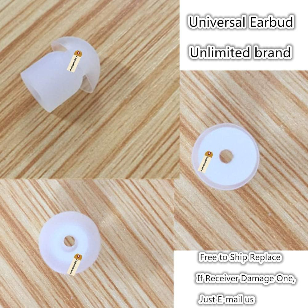 Lsgoodcare 50Pack White Silicone Rubber Replacement Mushroom Eartips Earbud Comp