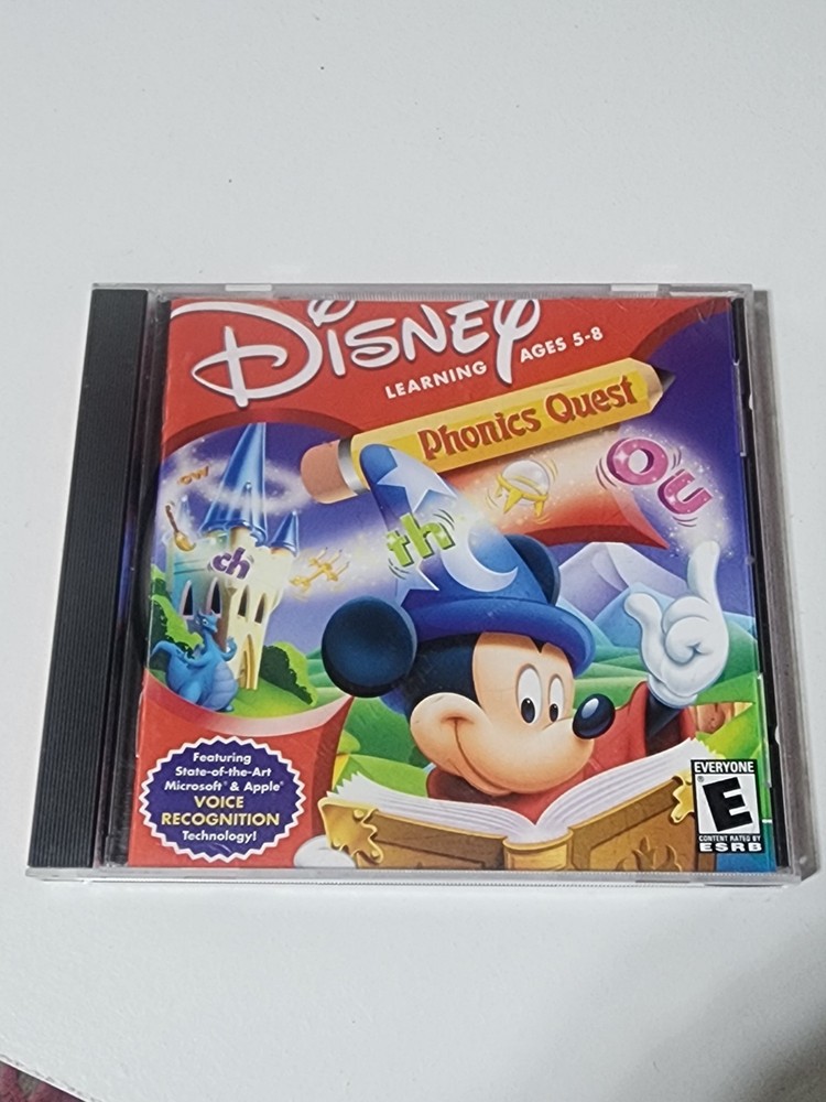 Disney Scholastic Phonics Quest Age 5-8 Windows  Mac Interactive Learning CD
