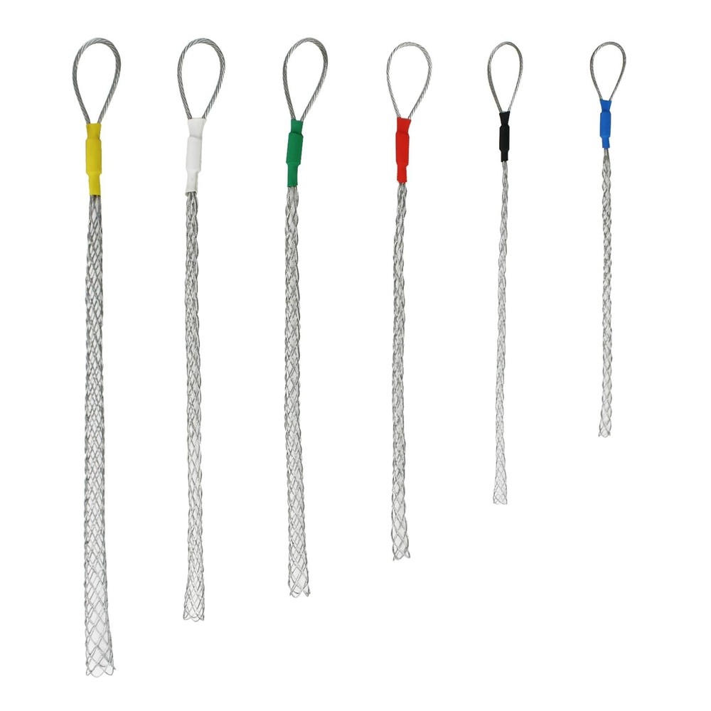 6pcs Cable Pulling Socks Set - Wire Grip Mesh Sleeves for 4-25MM Cables