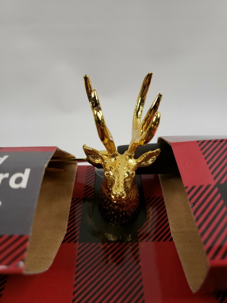 Thirstystone Deer Head Board with Buffalo Plaid Foot Pattern