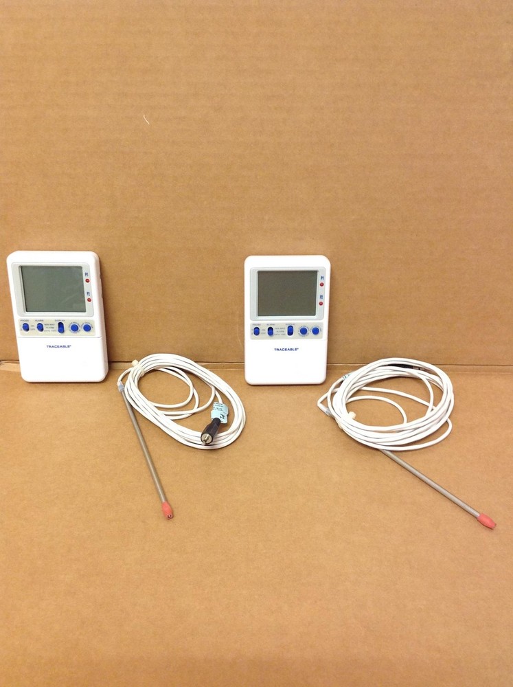 TRACEABLE 6KEA9 High Accuracy Digital Thermometer w/ Probe, WORKING