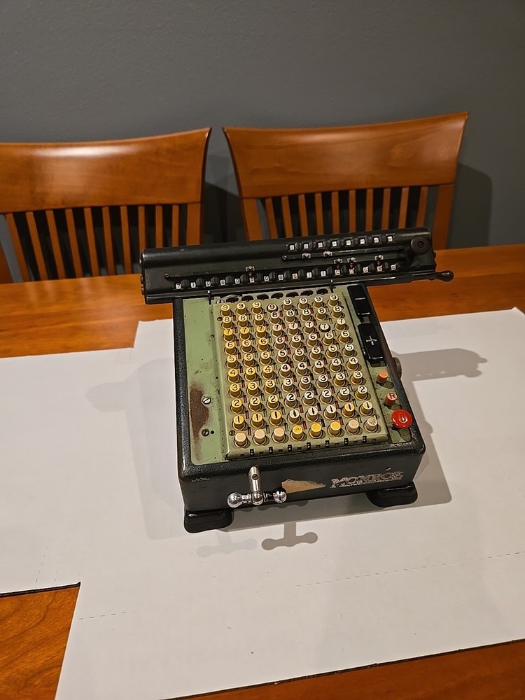 Monroe No 1 High Speed Adding Machine Calculator Electric Untested