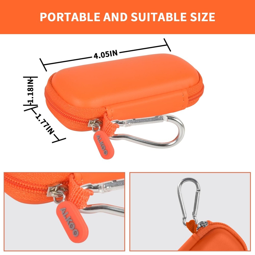 USB Flash Drive Case, SD Card Holder Compatible with Thumb Small, Orange