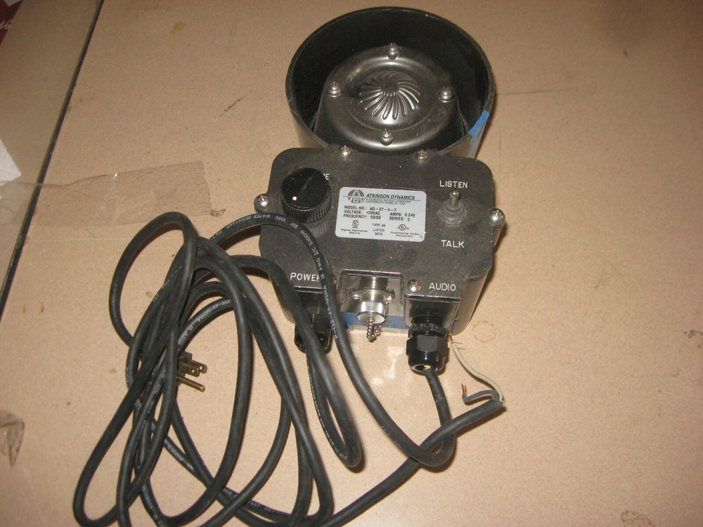 ATKINSON DYNAMICS INDUSTRIAL INTERCOM   AD27-4-7 SERIES C