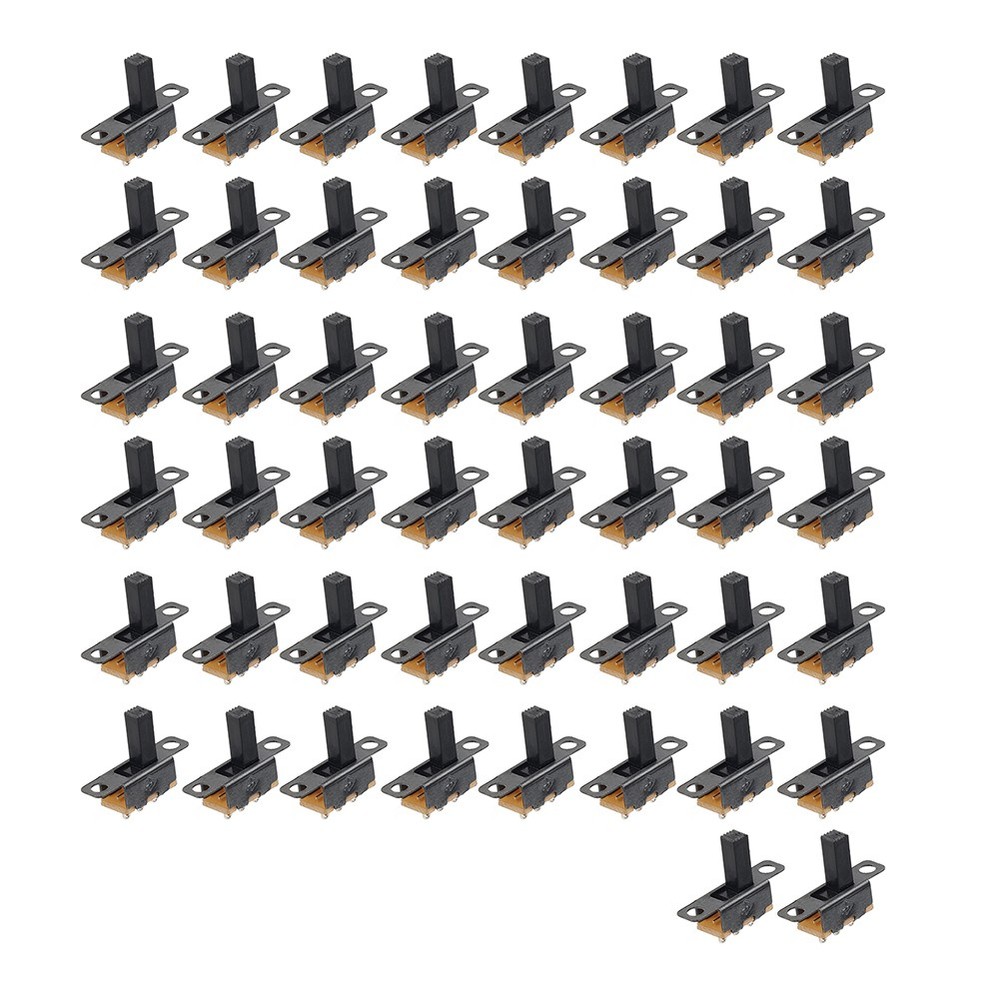 50Pcs 8mm Vertical Slide Switch SPDT 2 Position 3 Terminals PCB Panel Latching