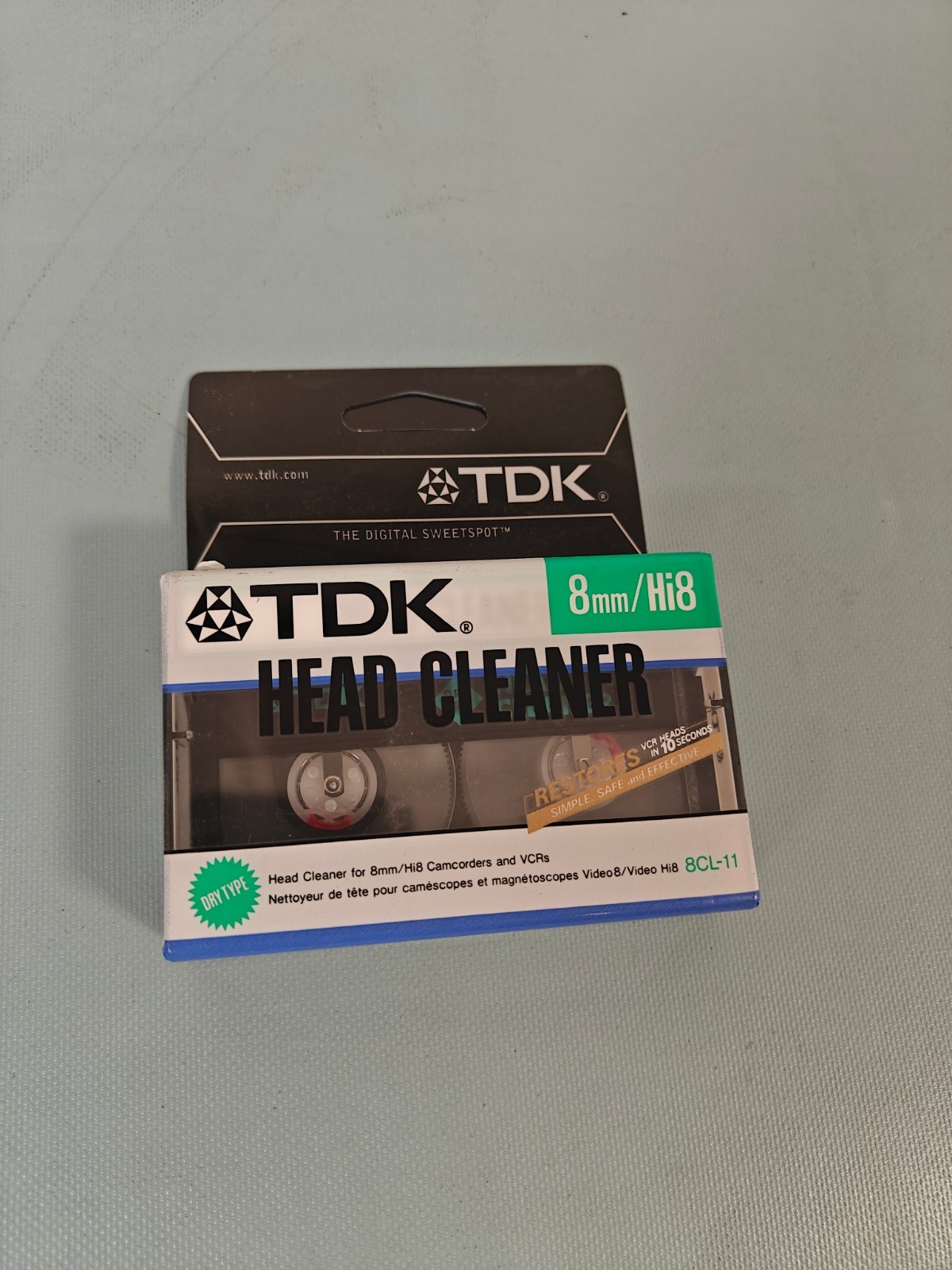TDK 8mm Hi8 Head Cleaner New Sealed 8CL-11