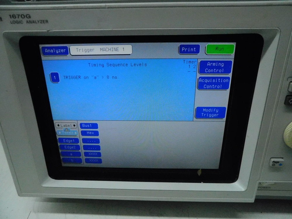 AGILENT 1670G LOGIC ANALYZER WITH CABLES. M7518
