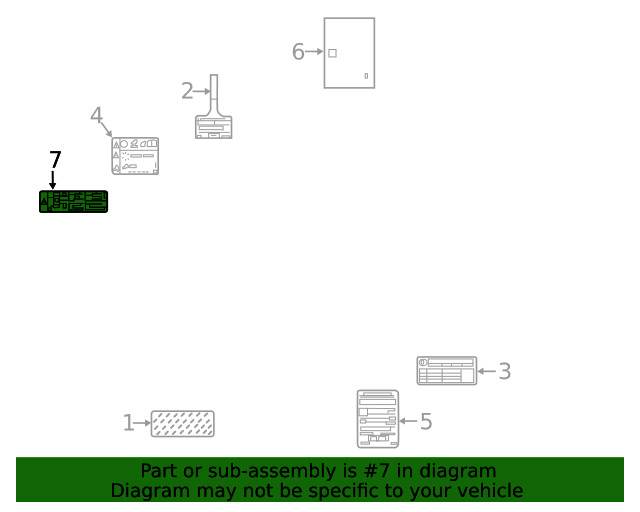 Genuine GM Hybrid High Voltage Information Label 42657324