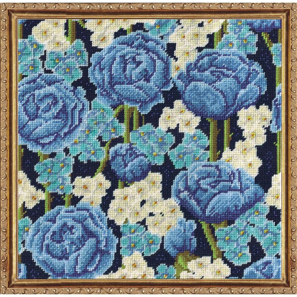 Design Works™ Blue Roses Needlepoint Kit