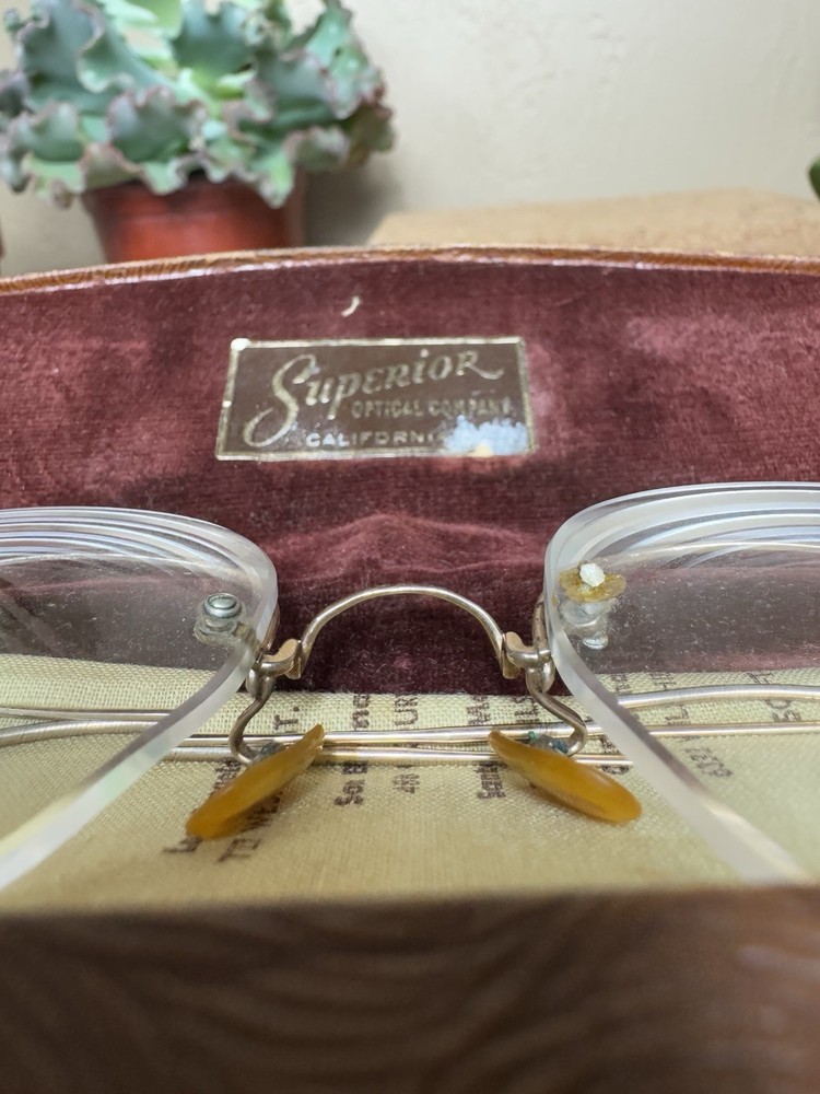 Vintage Wire Bifocals with Case