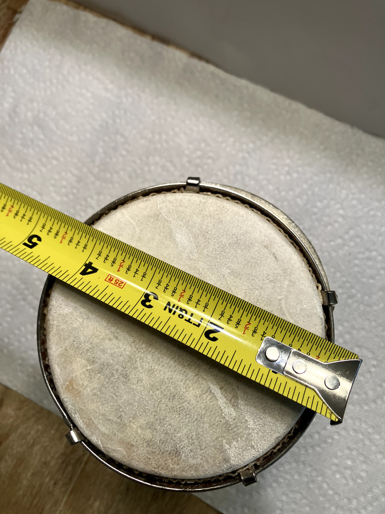 Vintage djembe drum, 6" tall
