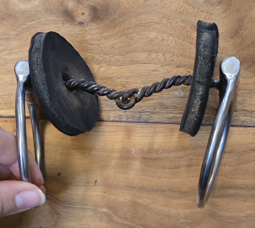 Twisted Wire D-ring Snaffle Bit Horse Tack