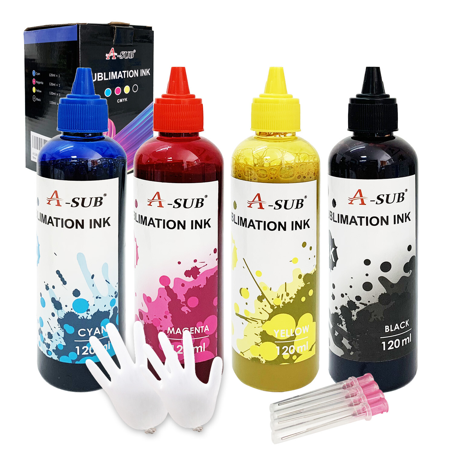 Bundle A-SUB Sublimation Ink + Sublimation Paper 8.5x11 + 2Roll Sublimation Tape