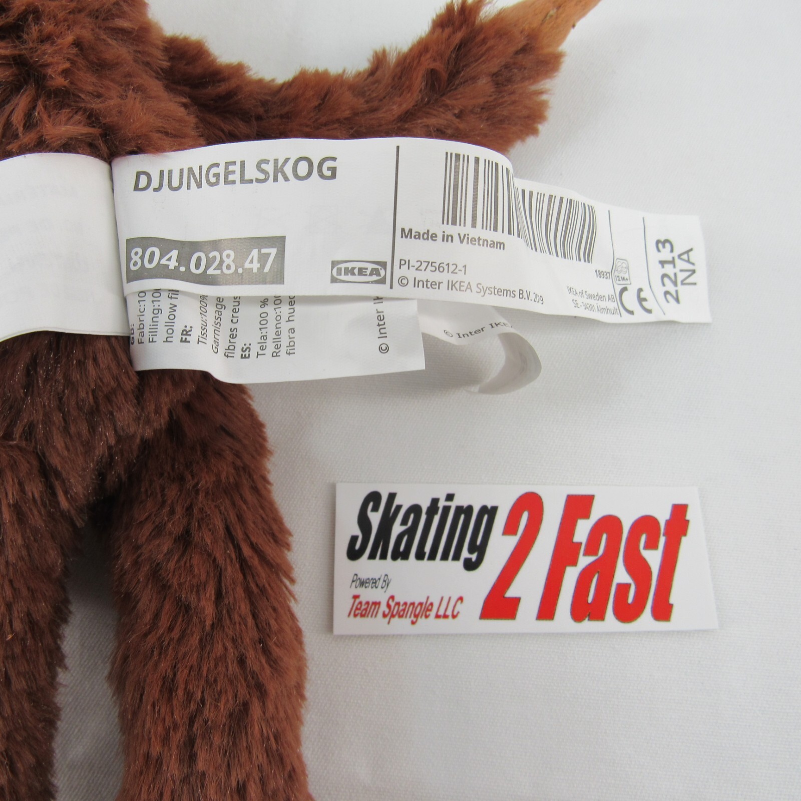 Ikea 8" Djungelskog Mini Monkey Orangutan Plush Stuffed Brown Animal Toy