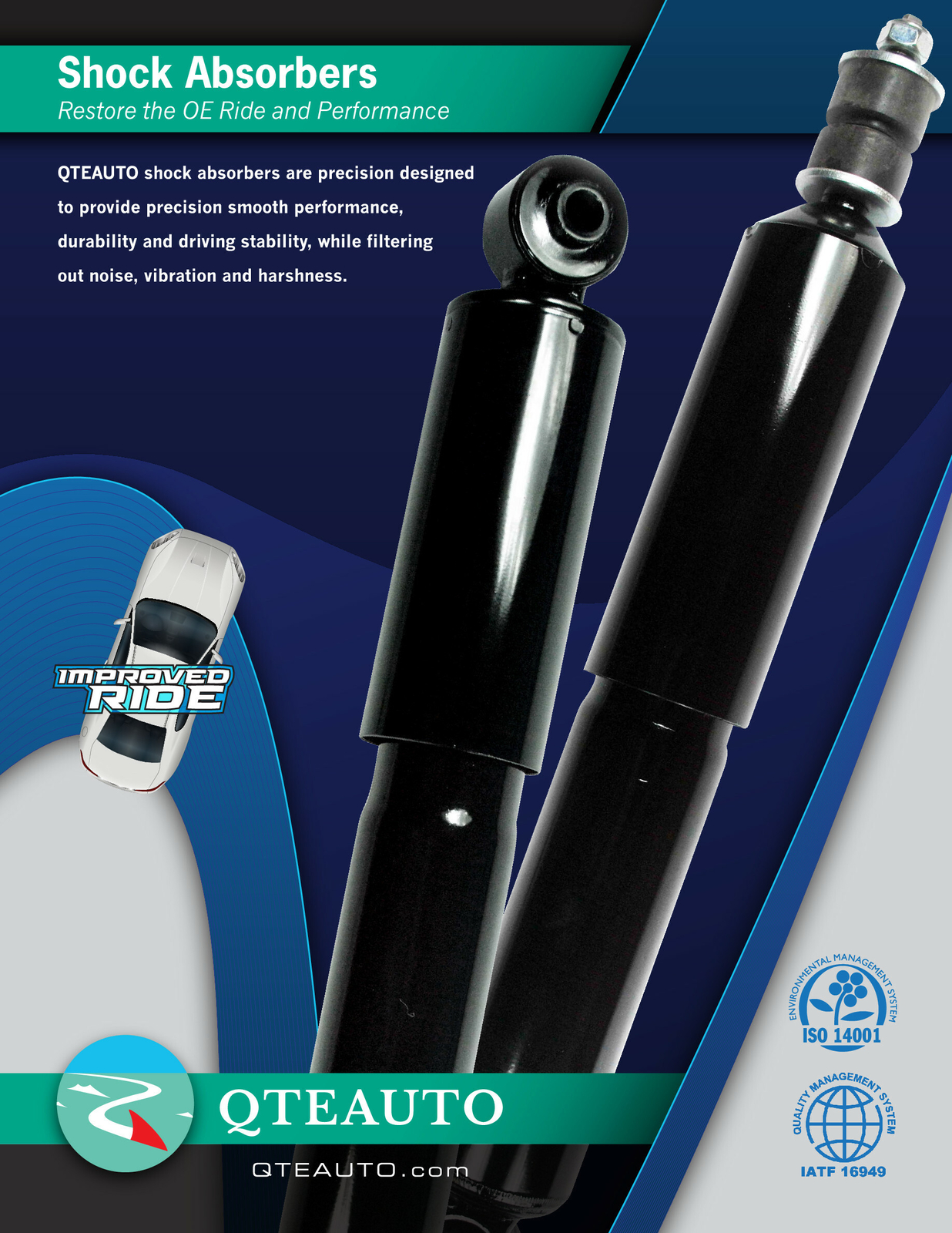 Pair of 2 Rear Complete Shock Absorber Kit For 2010-2013 Mazda 3