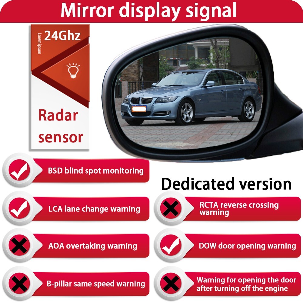 Blind Spot Detection Lane Change Warning BSD for BMW 3 Series M3 E90 E91 E92 E93