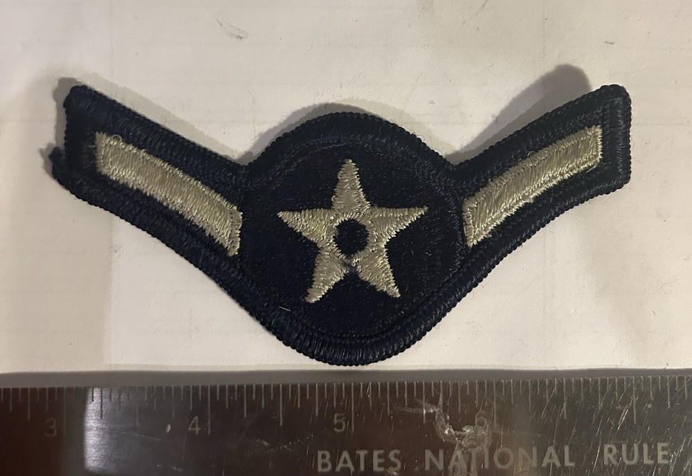 USAF Air Force Airman rank patch, 4 inches wide