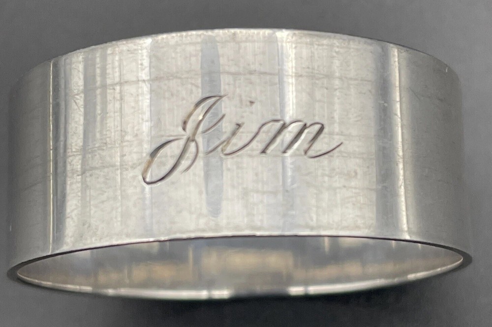 Stieff Sterling Silver Napkin Ring Name Engraved “”