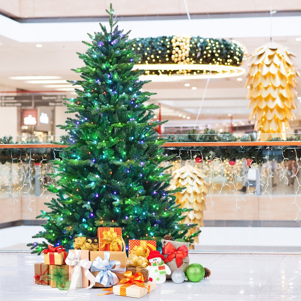 8ft App-Controlled Pre-lit Christmas Tree w/ DIY Modes Multicolor Lights