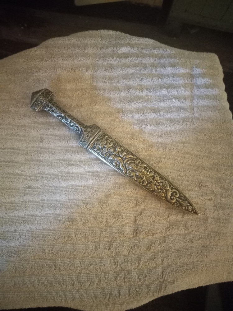Antigue Kindjal Dagger With Scabbard.