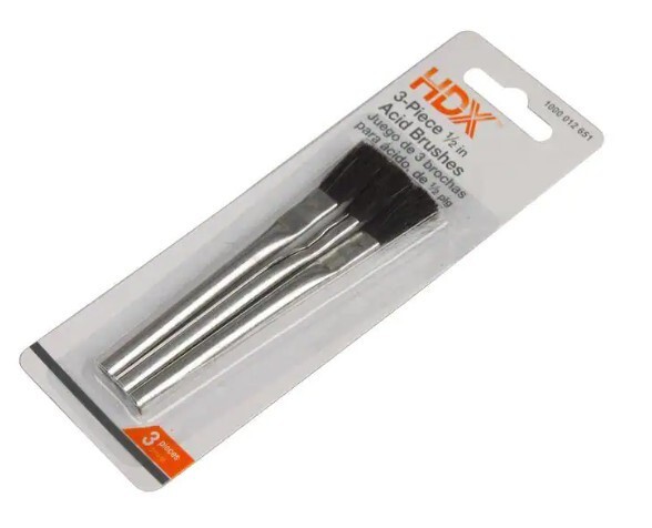 HDX Acid Brushes For Paste Fluxes - 3 Piece