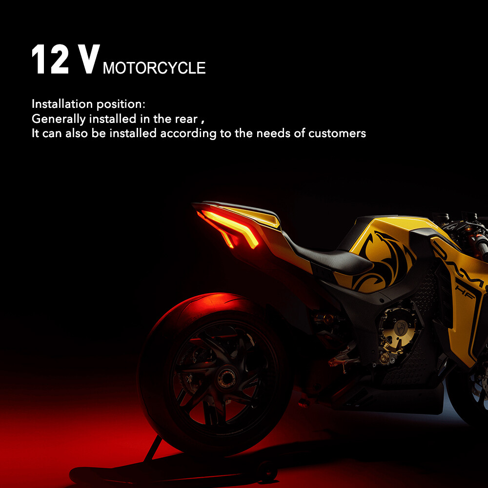 2 Flexible Motorcycle LED Strip 48LED Brake Stop Turn Signals Running Tail Light