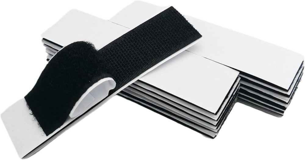 16 Sets 1X4 Inch Hook and Loop Strips with Adhesive - Double Sided Tape Heavy Du