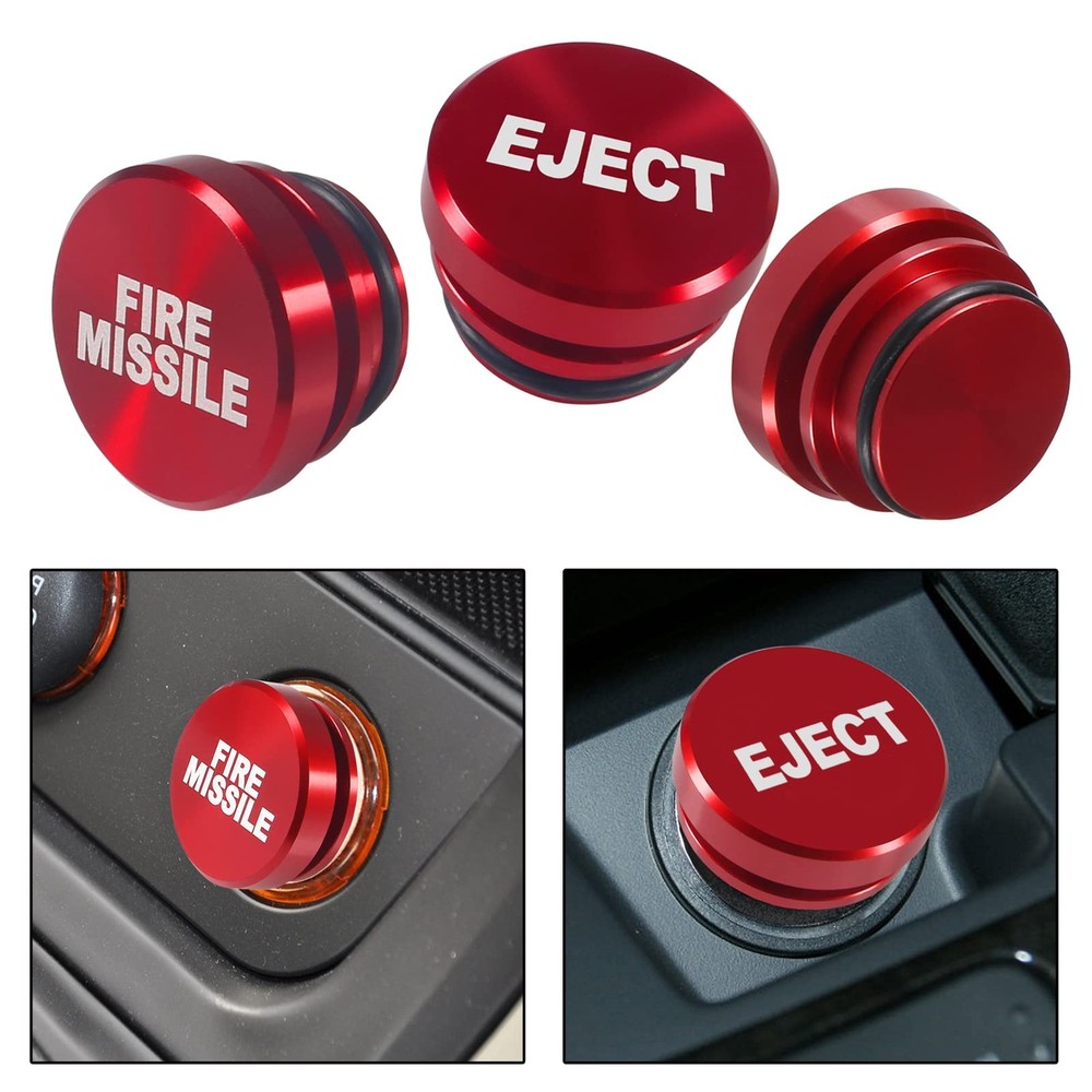 3 Pieces Aluminum Dustproof Plug Billet Button Plugs 12-Volt Replacement E