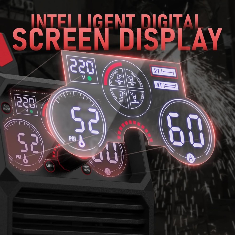 65A Dual Voltage Plasma Cutter for Cutting, Gouging, Grid & Marking