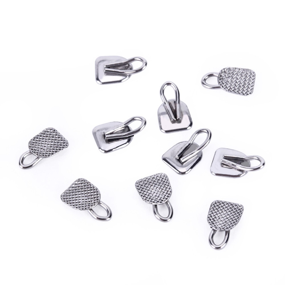 8Type AZDENT Dental Orthodontic Lingual Buttons Bondable Round Base/Rectangular