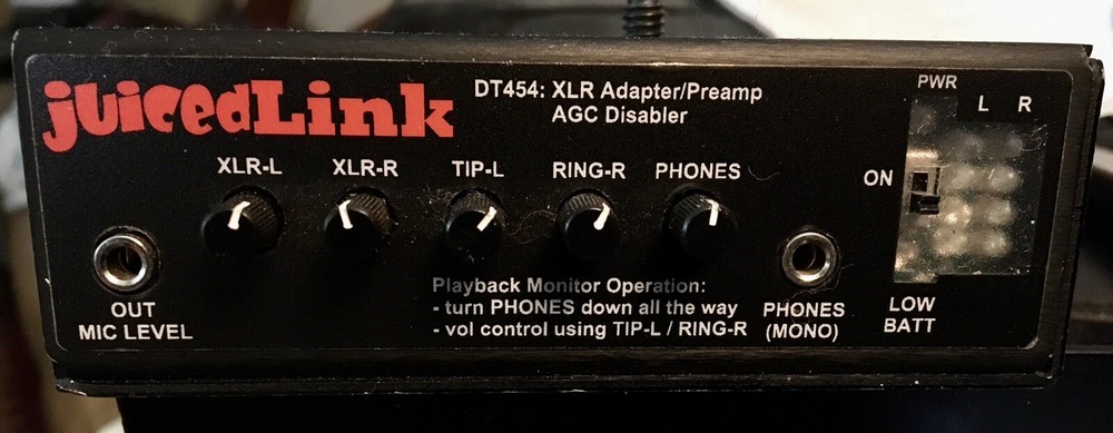 juicedLink DT454 DSLR Camera Microphone Pre-Amp