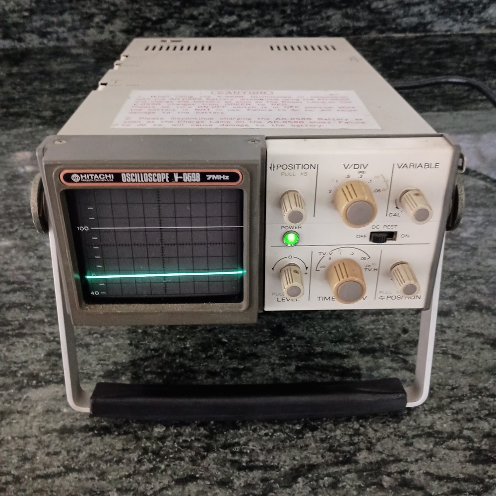 Hitachi V-059B Oscilloscope - Powers Up / Untested - No battery pack