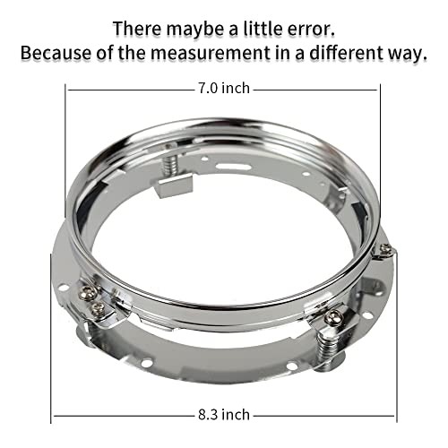 Mtorcycle Headlight Ring Bracket 7inch Led Round Trim Ring Mounting Chrome