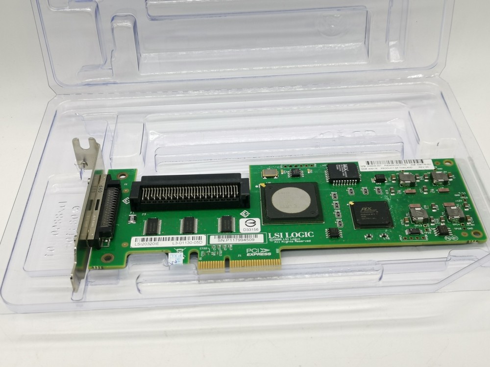 Low profile bracket LSI Logic SCSI LVD/SE controller PCI Express x4 LSI20320IE-