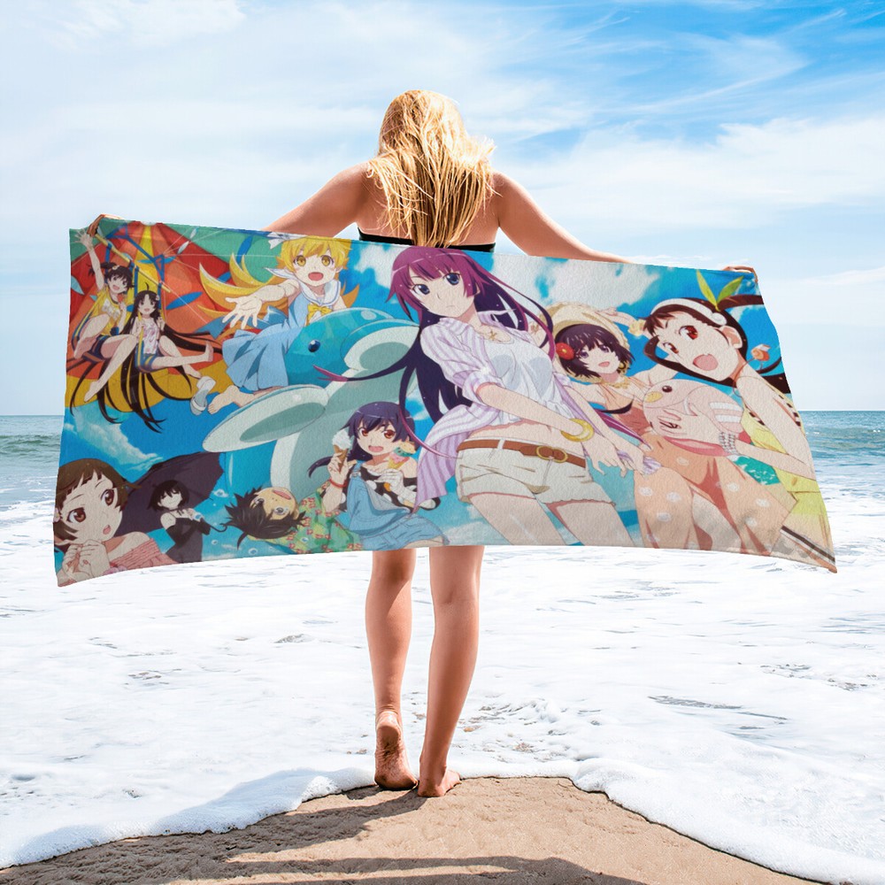 Bakemonogatari Beach Towel 30"x60" Quick Drying Microfiber Pool Towel Gift