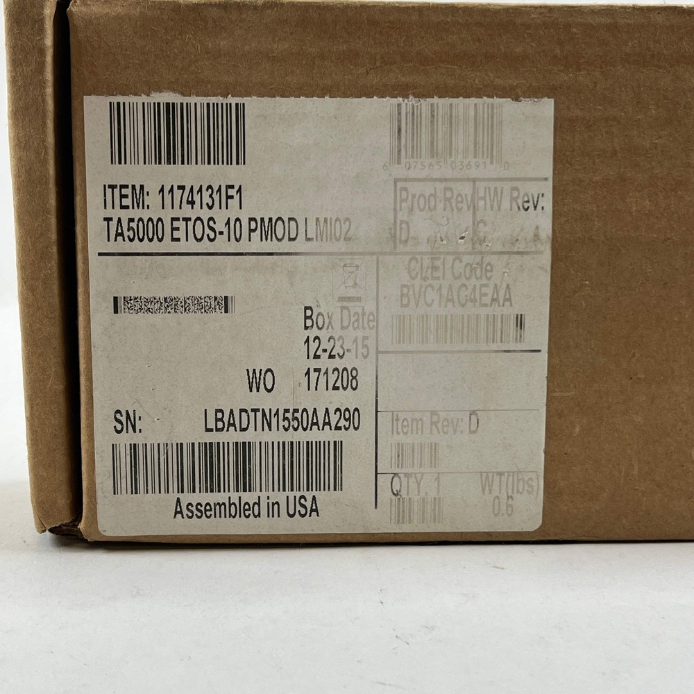 New ADTRAN ETOS-10 REAR PANEL LINE MODULE