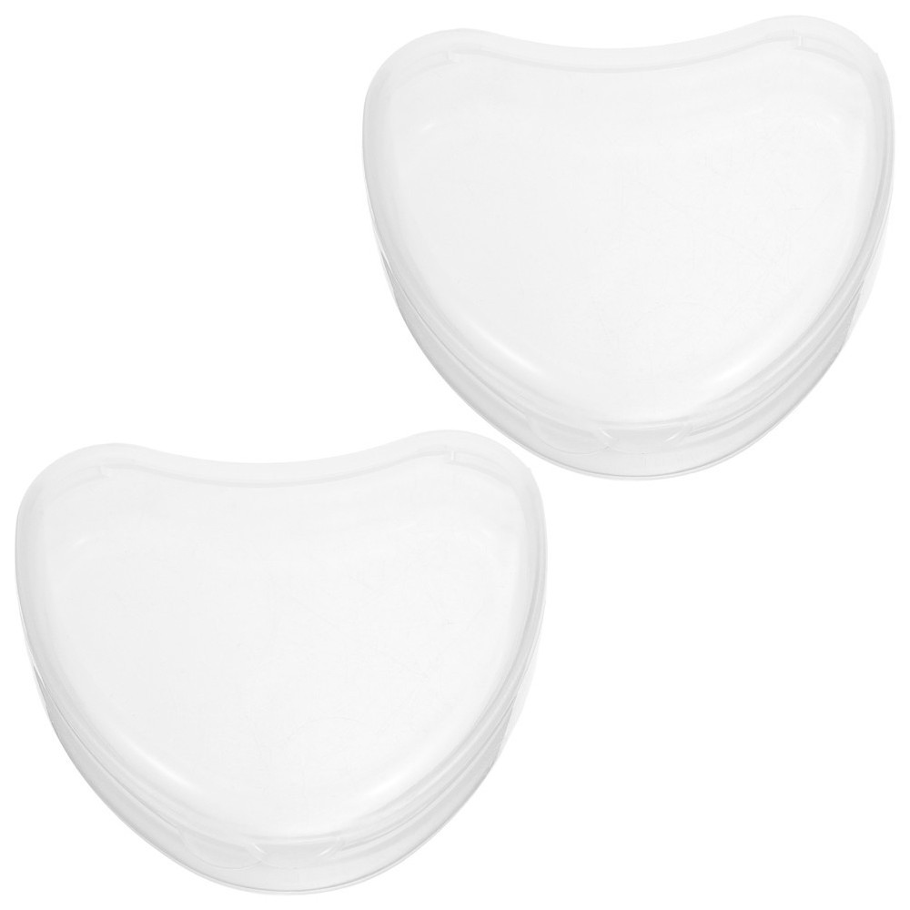 2 Pcs Small Denture Container Retainer Organizer Compact Holder Carrying Case
