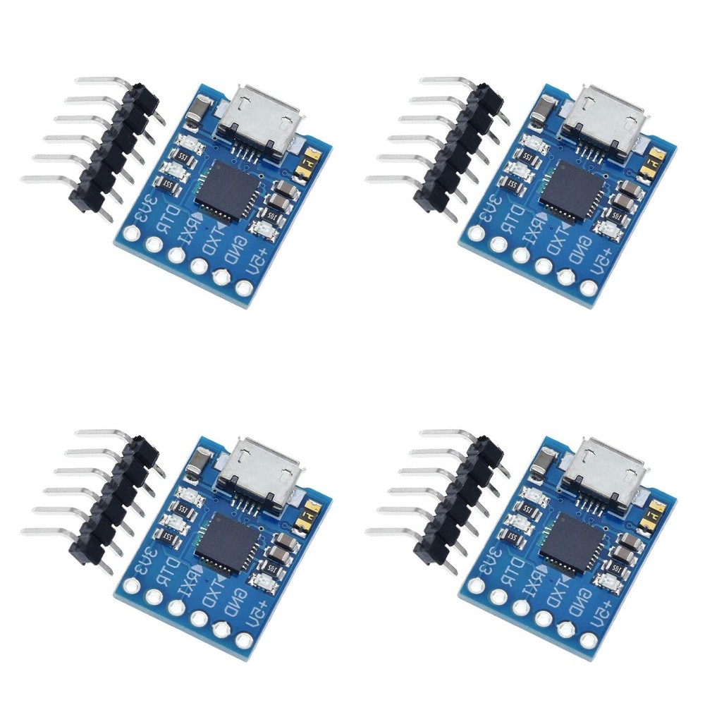 4 PCS CP2102 USB-to-UART Modules Micro-USB 6-Pin TTL Serial Converter FT232