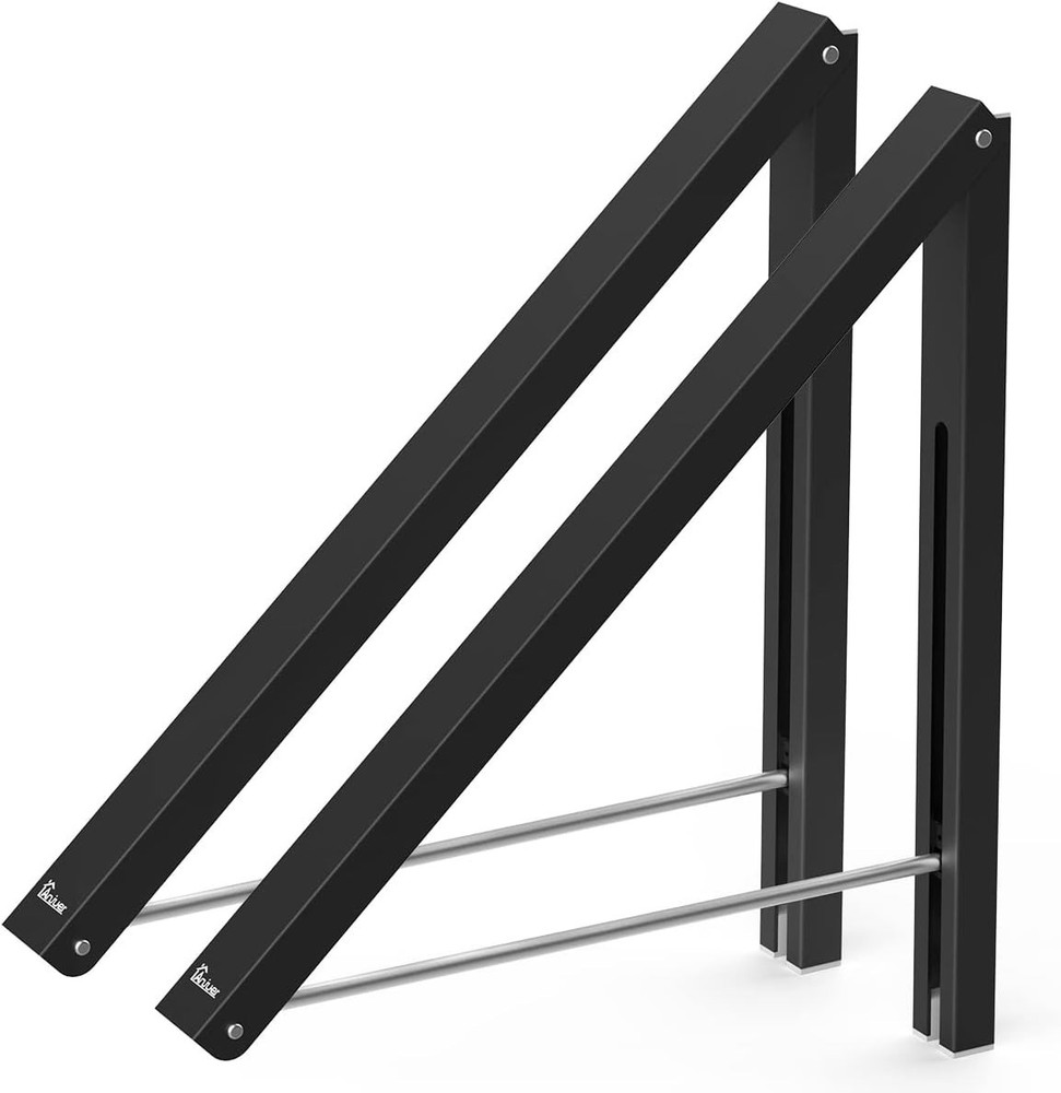 Compact Folding Drying Rack - Wall-Mounted Aluminum for Easy Space Saving