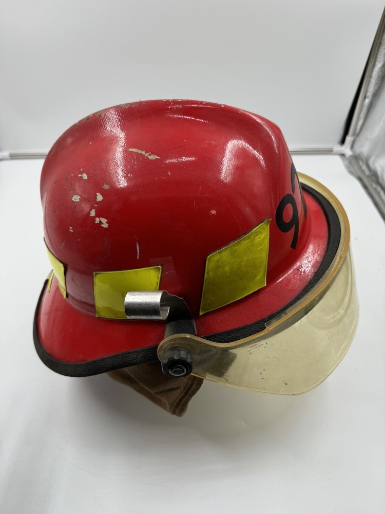 Vintage 1992 Red Firefighter Helmet