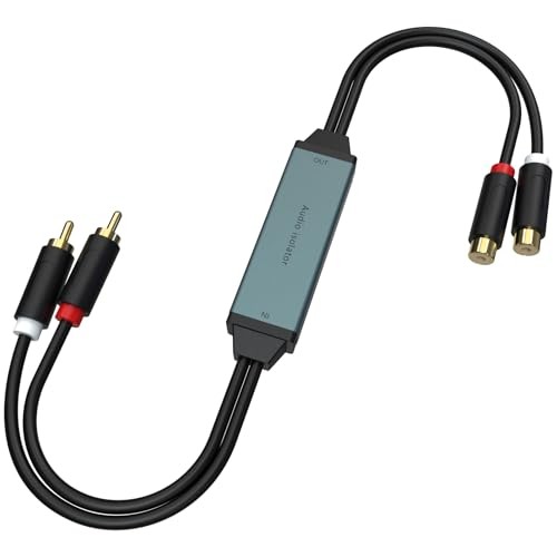 Ground Loop Noise Isolator, Amplifier Noise Filter RCA Audio Filter for Car