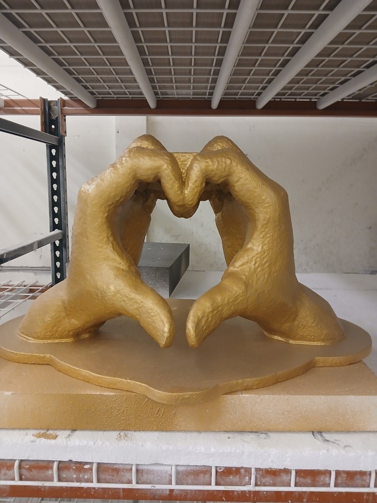 Heart hands custom Made any size 1.5 lb