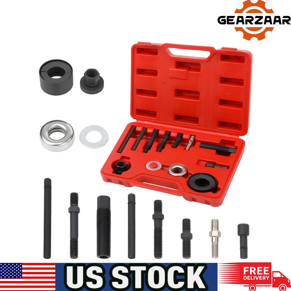 Power Steering Pump Pulley Puller Remover & Alternator Installer Tool Kit US-