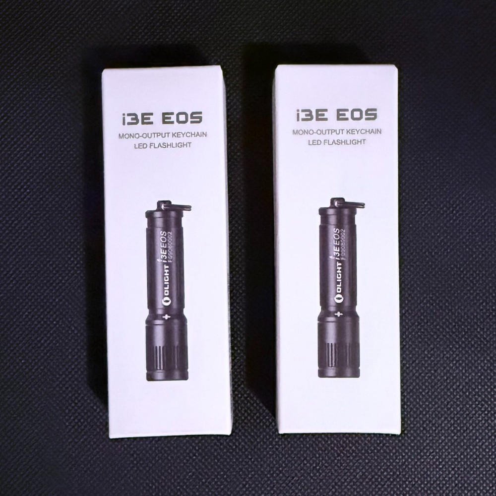 2 x Olight i3E EOS Keychain Flashlight 90 Lumens (Black)