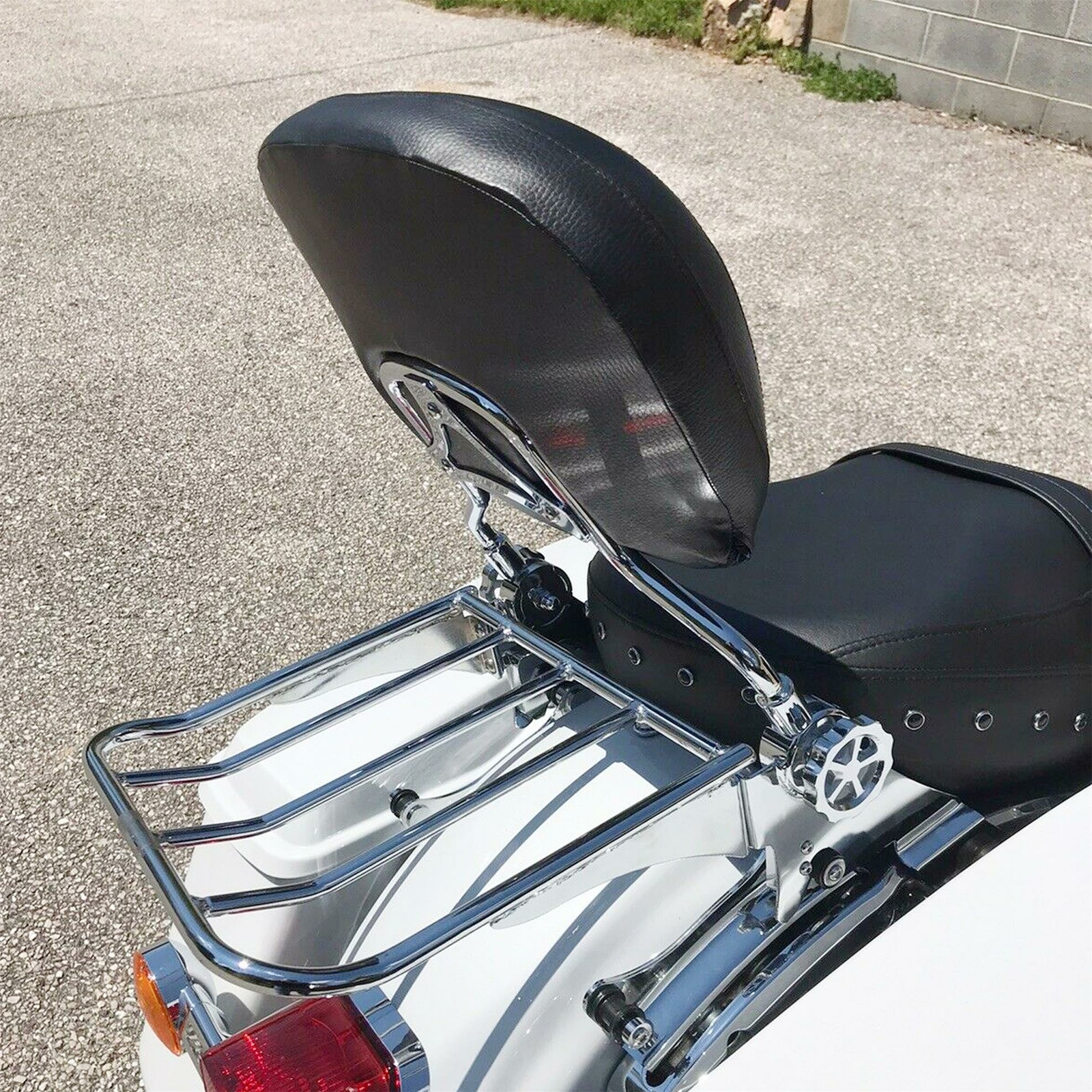 Adjustable Sissy Bar Backrest Luggage Rack For 09-24 Harley Road Electra Glide