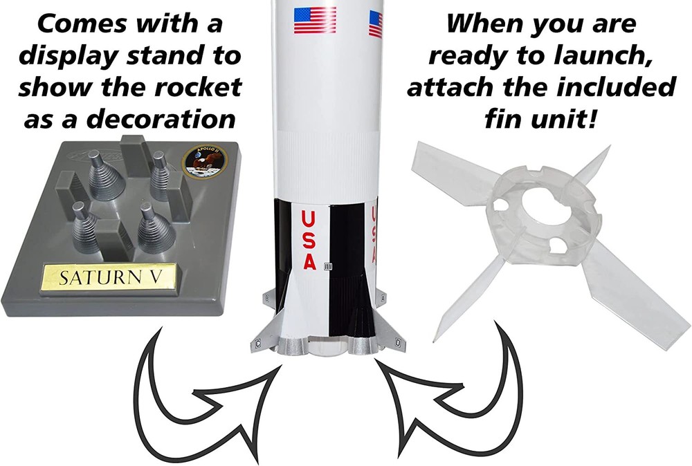 Estes Saturn V Model Rocket Starter Set - Includes Rocket, Launch Pad+Controller
