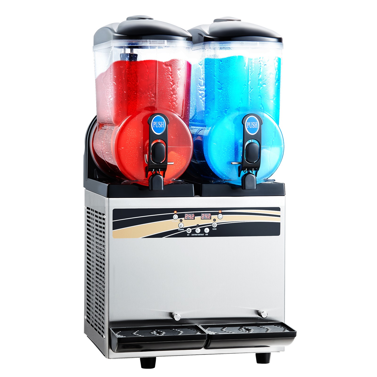 Commercial Slushy Machine 15Lx2 Tank Margarita Smoothie Cold Frozen Drink Maker